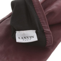 Lanvin Lederhandschuhe in Aubergine