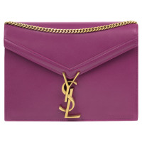 Saint Laurent Cassandra en Cuir en Violet