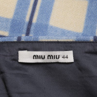 Miu Miu Short skirt with check pattern