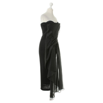 Anne Valerie Hash Bustier dress in black