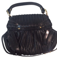 Fendi Black Ruched Nappa Leather Shoulder Bag