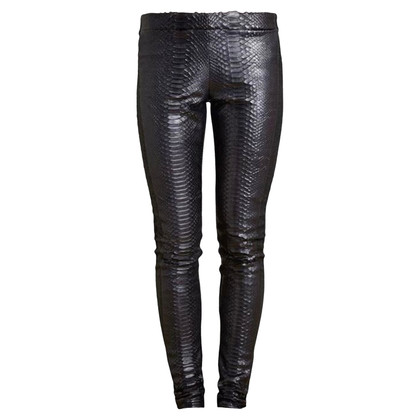 Philipp Plein Trousers Leather in Black