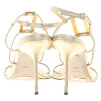 Dolce & Gabbana Goldfarbene Sandaletten