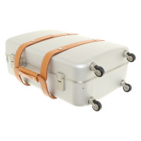 Hermès Hard Case-rolling suitcase with leather belts