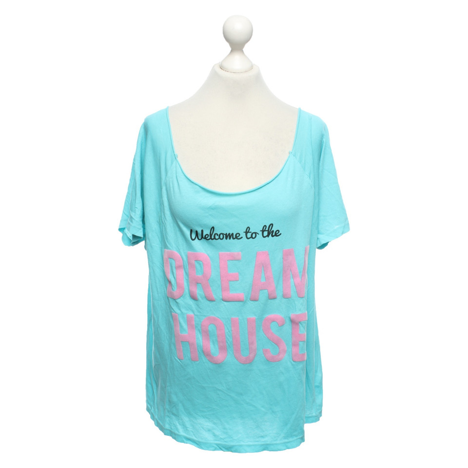Wildfox Top Cotton in Turquoise