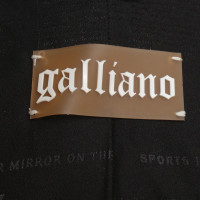 John Galliano Cappotto con bordo in pelliccia