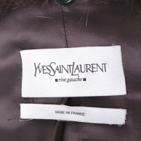 Yves Saint Laurent Mantel mit Pelzkragen