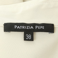 Patrizia Pepe Cremefarbene Bluse aus Seide