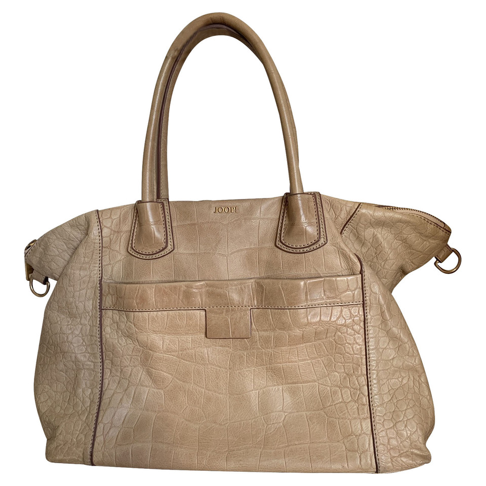 Joop! Handtasche aus Leder in Creme