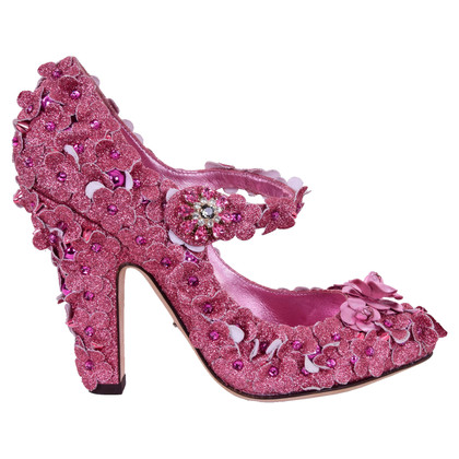 Dolce & Gabbana Pumps/Peeptoes en Coton en Rose/pink