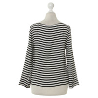 Alice + Olivia Top in seta con motivo a strisce