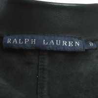 Ralph Lauren Leder-Blazer in Dunkelgrün