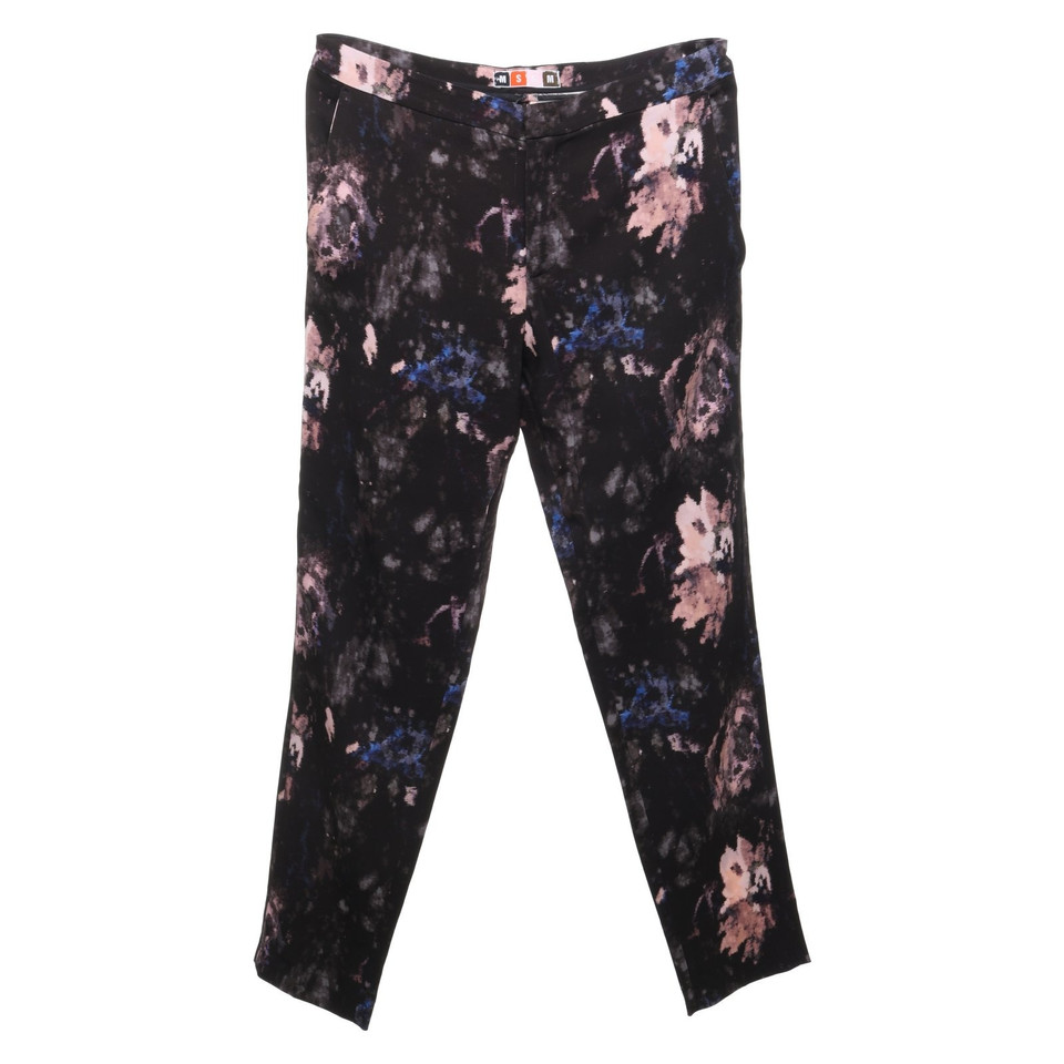 Msgm trousers with a floral pattern