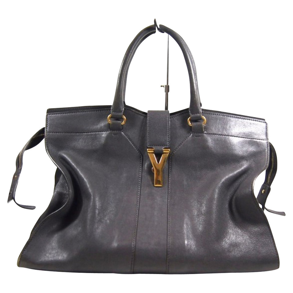 Saint Laurent Cabas Chyc en Cuir en Gris