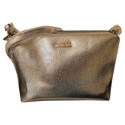 Guess Shoulder bag Leather in Silvery