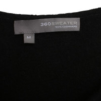 360 Sweater Kasjmier truien in zwart