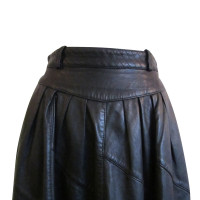 Karl Lagerfeld Black leather skirt
