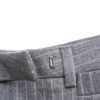 René Lezard Pinstriped trousers in grey