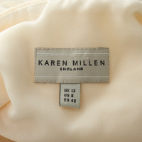 Karen Millen Aangerimpelde rok in creme