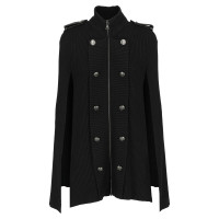 Balmain Jacke/Mantel aus Wolle in Schwarz