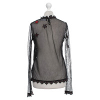 Zadig & Voltaire Mesh top with embroidery