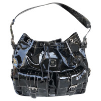 Mcm Tote Bag in patent leather in black