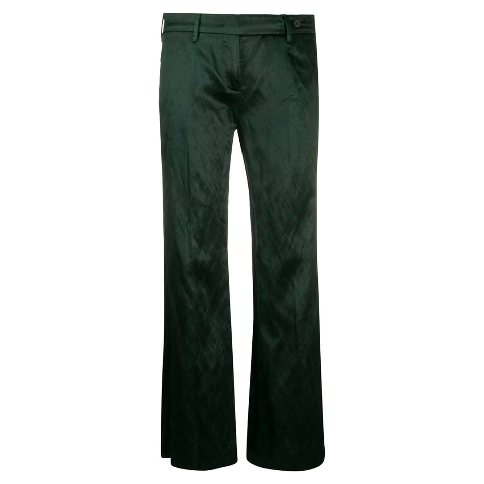 Prada Paio di Pantaloni in Seta in Verde