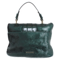 Bulgari Handbag Patent leather in Green