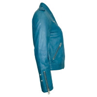 Zadig & Voltaire Jacket/Coat Leather in Blue