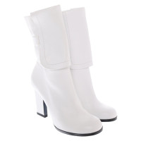 Jil Sander Bottines en Cuir en Blanc