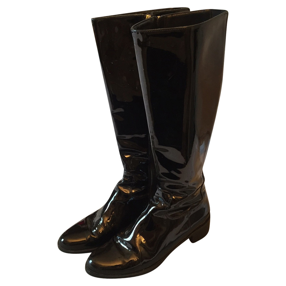 L.K. Bennett Boots Patent leather in Black