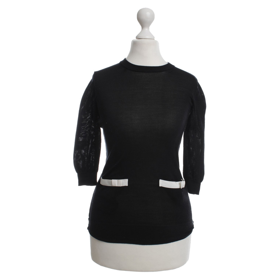 Dolce & Gabbana zwart/wit zijden trui