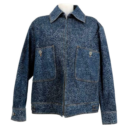 Chanel Jacke/Mantel aus Jeansstoff in Blau