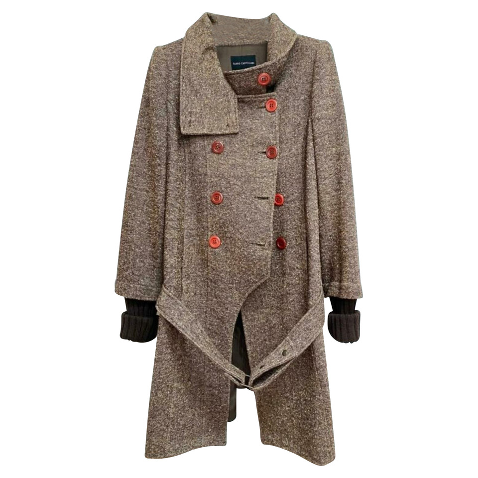 Flavio Castellani Jacket/Coat Wool in Brown