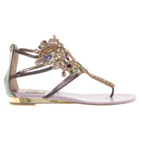 René Caovilla Sandals with glitter