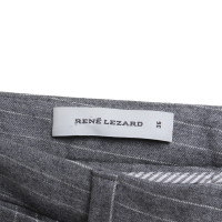 René Lezard Pinstriped trousers in grey