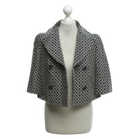 Diane Von Furstenberg Short jacket in black and white
