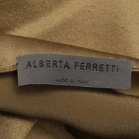 Alberta Ferretti Khaki colored silk dress