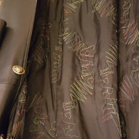 Gianni Versace Veste longue en cuir