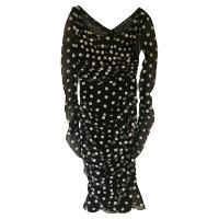 Dolce & Gabbana Polkadot ruched midi jurk