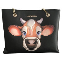 Moschino Love Cow Leather Cow Black Black
