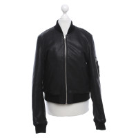 T By Alexander Wang Jacket/Coat Leather in Black