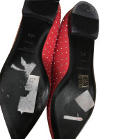 Saint Laurent Slippers/Ballerinas Leather in Red