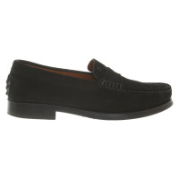 Tod's Slipper/Ballerinas aus Wildleder in Schwarz