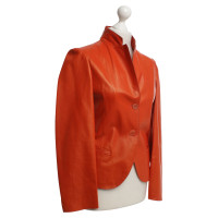 Jil Sander Leather Jacket in Orange