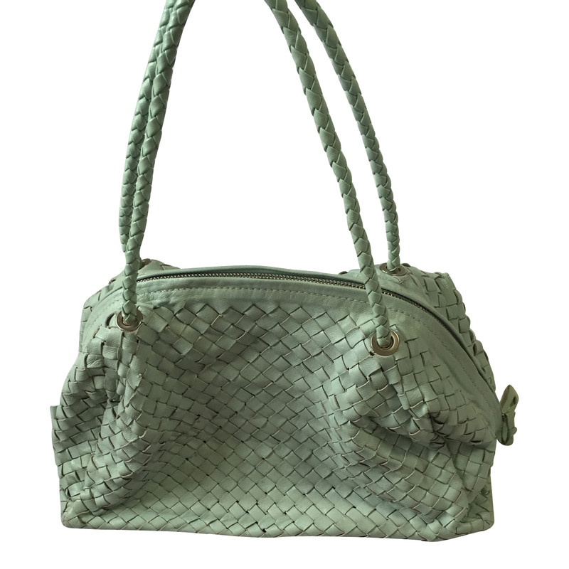 Bottega Veneta Handtas in turkoois