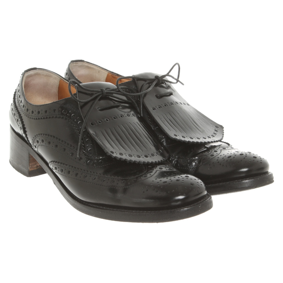 Church's Chaussures à lacets en Cuir en Noir