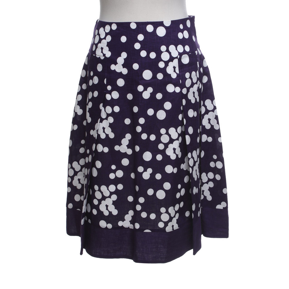 Hobbs Linen skirt with polka dots