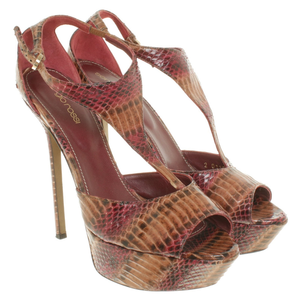 Sergio Rossi Sandals made of python leather