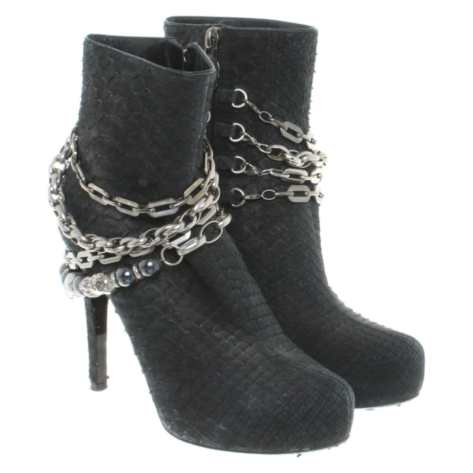 Philipp Plein Ankle boots made of reptile leather